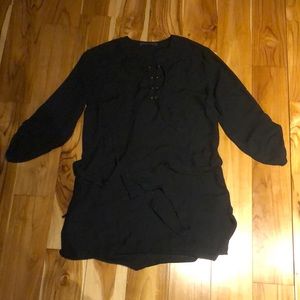 Suzy Shier Long Top with Roll up sleeves S